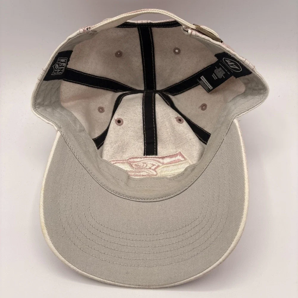Seattle Seahawks Womens Pink Hat 47 Brand Clean Up Strap Back Cap One Size NFL